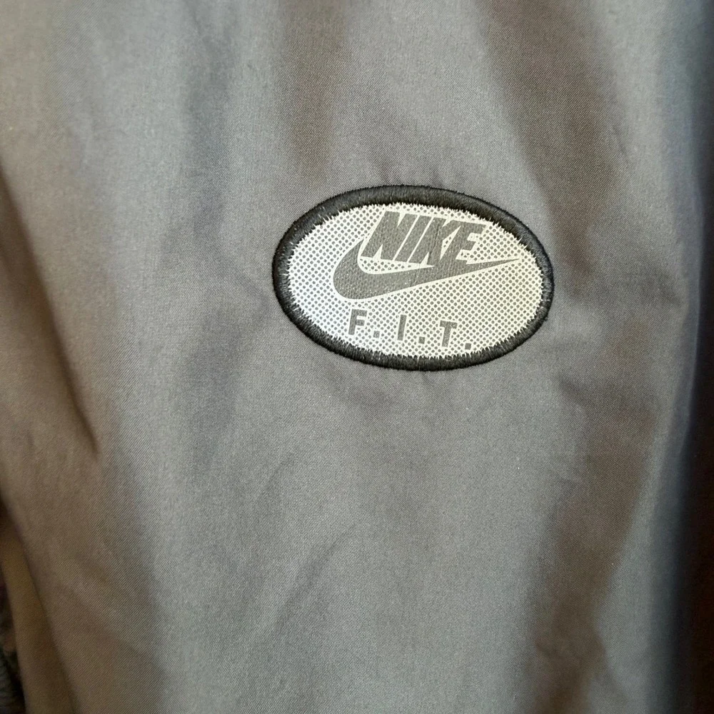 Vintage Nike Windbreaker Jacket Men's L Gray Orange Y2K Lightweight Gorpcore